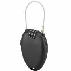 THIRARD - Cadenas à Code Zipper, Intérieur, Cable 0.55m, 3 Chiffres, Noir