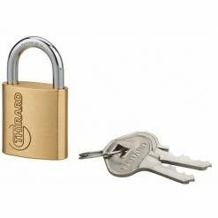 THIRARD - Cadenas à Clé Ruck, Laiton, Intérieur, Anse Acier, 25mm, 2 Clés