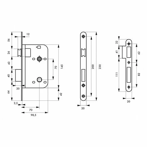THIRARD - Serrure Encastrable à Condamnation Pour Salle De Bain Et Toilette, Axe 70mm, Bouts Ronds, Noire, Têtière Nickelé 5 THIRARD - Serrure Encastrable à Condamnation Pour Salle De Bain Et Toilette, Axe 70mm, Bouts Ronds, Noire, Têtière Nickelé – Image 3