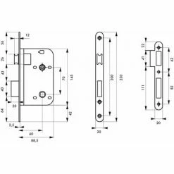 THIRARD - Serrure Encastrable à Condamnation Pour Salle De Bain Et Toilette, Axe 60mm, Bouts Ronds, Nickelé -THIRARD Soldes 28903640 2