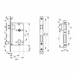 THIRARD - Boitier De Serrure Encastrable à Cylindre Pour Porte D'entrée, Axe 60mm, Bouts Ronds, Laiton Brossé 8 THIRARD - Boitier De Serrure Encastrable à Cylindre Pour Porte D'entrée, Axe 60mm, Bouts Ronds, Laiton Brossé -THIRARD Soldes 28903674 3