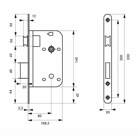 THIRARD - Serrure Encastrable Pour Porte Intérieure, Axe 80mm, Bouts Ronds, Nickelé 4 THIRARD - Serrure Encastrable Pour Porte Intérieure, Axe 80mm, Bouts Ronds, Nickelé – Image 2