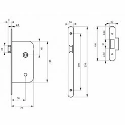 THIRARD - Serrure Encastrable Pour Porte Intérieure, Axe 50mm, Bouts Ronds, Laiton Poli Verni 6 THIRARD - Serrure Encastrable Pour Porte Intérieure, Axe 50mm, Bouts Ronds, Laiton Poli Verni -THIRARD Soldes 28903699 2