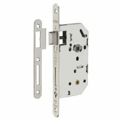 THIRARD - Serrure Encastrable Unimax CE NF QC à Condamnation Pour Salle De Bain Et Toilette, Axe 50mm, Bouts Ronds, Nickelé -THIRARD Soldes 28903707 2