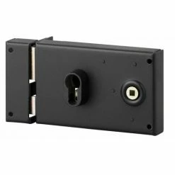 THIRARD - Boitier De Serrure Horizontale En Applique Double Entrée à Fouillot Pour Entrée, Gauche, Axe 53mm, 140x88mm, Noir