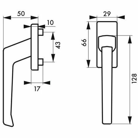 THIRARD - Béquille Pour Fenêtre, Carré 7mm, Avec Vis De Pose, Blanc 4 THIRARD - Béquille Pour Fenêtre, Carré 7mm, Avec Vis De Pose, Blanc – Image 2