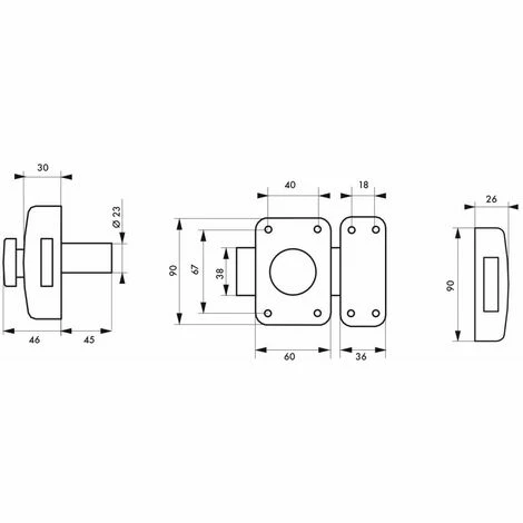 THIRARD - Lot De 2 Verrous à Bouton 2310 Pour Porte D'entrée, Bronze, 3 Clés/verrou 4 THIRARD - Lot De 2 Verrous à Bouton 2310 Pour Porte D'entrée, Bronze, 3 Clés/verrou – Image 2