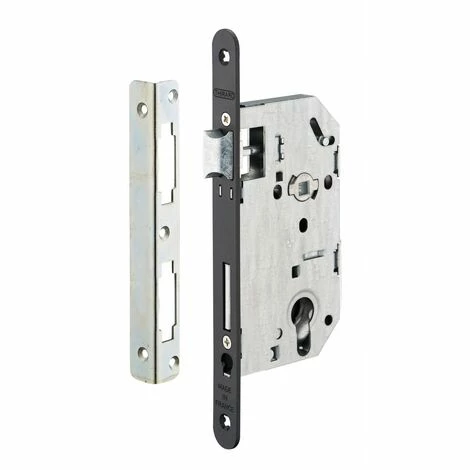 THIRARD - Boitier De Serrure Encastrable à Cylindre Pour Entrée, Gauche, Axe 50mm, Bouts Ronds, Têtière Affleurante, Noir 3 THIRARD - Boitier De Serrure Encastrable à Cylindre Pour Entrée, Gauche, Axe 50mm, Bouts Ronds, Têtière Affleurante, Noir