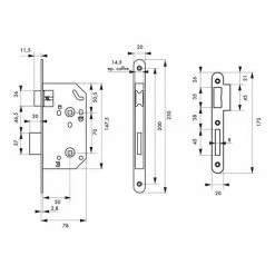 THIRARD - Serrure Encastrable Unimax CE NF QC à Condamnation Pour Salle De Bain Et Toilette, Axe 50mm, Bouts Ronds, Laitonné -THIRARD Soldes 28903778 3