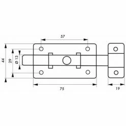 THIRARD - Targette, Acier, Pêne Ø 13mm, Chromé -THIRARD Soldes 28903779 2