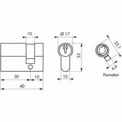THIRARD - Demi-cylindre De Serrure Ecopro, 30x10mm, Anti-arrachement, 3 Clés, Laiton -THIRARD Soldes 28903787 2