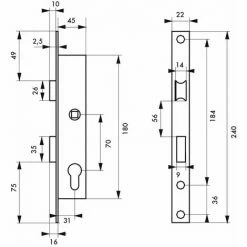 THIRARD - Serrure Encastrable à Cylindre Pour Menuiserie Métallique, Axe 32mm, Bouts Carrés, Cylindre 30x30mm, Inox, 3 Clés 7 THIRARD - Serrure Encastrable à Cylindre Pour Menuiserie Métallique, Axe 32mm, Bouts Carrés, Cylindre 30x30mm, Inox, 3 Clés -THIRARD Soldes 28903790 2