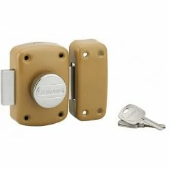 THIRARD - Verrou 2310 à Cylindre 45mm Pour Porte D'entrée, 60x90mm, Bronze, 3 Clés