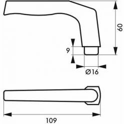 THIRARD - Paire De Béquilles Pour Porte, Carré 8mm, Couleur F2 -THIRARD Soldes 28903809 2