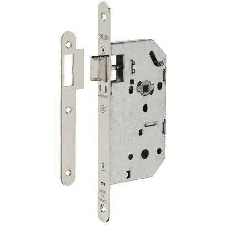 THIRARD - Serrure Encastrable Monomax NF Pour Porte Intérieure, Axe 50mm, Bouts Ronds, Têtière Nickelée 3 THIRARD - Serrure Encastrable Monomax NF Pour Porte Intérieure, Axe 50mm, Bouts Ronds, Têtière Nickelée