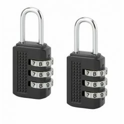 THIRARD - Lot De 2 Cadenas à Code Compact 02, 3 Chiffres, 21mm, Noir