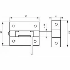 THIRARD - Targette, Pêne Ø 14mm, Acier -THIRARD Soldes 28903830 2