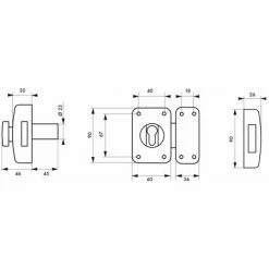 THIRARD - Boitier De Verrou 2310 à Cylindre Pour Porte D'entrée, 60x90mm, Bronze -THIRARD Soldes 28903836 2