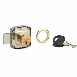 THIRARD - Serrure De Meuble En Applique Pour Porte D'ameublement, Axe 20mm, 40x40mm, Nickelé, 2 Clés