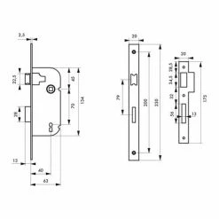 THIRARD - Serrure Encastrable à Clé Pour Porte De Chambre, Axe 40mm, Bouts Carrés, Blanc, 2 Clés -THIRARD Soldes 28903847 2