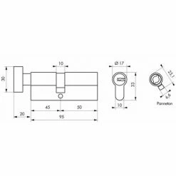THIRARD - Cylindre De Serrure à Bouton Tiger 6, 45Bx50mm, Laiton, Anti-arrachement, Anti-perçage, 5 Clés -THIRARD Soldes 28903861 2