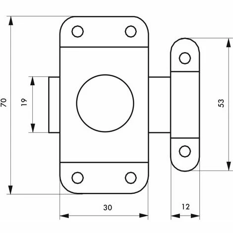 THIRARD - Verrou Pour Porte D'ameublement, 30mm, Acier Zingué 4 THIRARD - Verrou Pour Porte D'ameublement, 30mm, Acier Zingué – Image 2