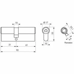 THIRARD - Cylindre De Serrure Double Entrée Surveyor, 31x61mm, Laiton, Anti-arrachement, 4 Clés 8 THIRARD - Cylindre De Serrure Double Entrée Surveyor, 31x61mm, Laiton, Anti-arrachement, 4 Clés -THIRARD Soldes 28903961 3
