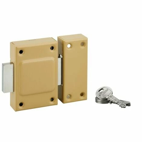 THIRARD - Verrou Sans Bouton Etendard Pour Porte De Cave, Cylindre 40mm, Acier, 3 Clés 3 THIRARD - Verrou Sans Bouton Etendard Pour Porte De Cave, Cylindre 40mm, Acier, 3 Clés