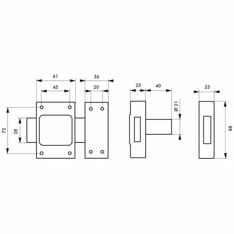 THIRARD - Verrou Sans Bouton Etendard Pour Porte De Cave, Cylindre 40mm, Acier, 3 Clés 4 THIRARD - Verrou Sans Bouton Etendard Pour Porte De Cave, Cylindre 40mm, Acier, 3 Clés – Image 2