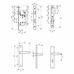 THIRARD - Garniture Serrure Encastrable Monomax NF à Condamnation + Ensemble Poignées Ares, Axe 40mm, Bouts Ronds -THIRARD Soldes 28904207 2