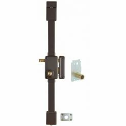 THIRARD - Serrure En Applique Beluga A2P* à Tirage Pour Entrée, Droite, 3pts, Transit2 Ø 23mm, Axe 45mm, Marron, 4 Clés