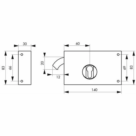 THIRARD - Boitier De Serrure Horizontale En Applique Double Entrée à Crochet Pour Portail, Gauche, Axe 60mm, 140x83mm, Zingué 4 THIRARD - Boitier De Serrure Horizontale En Applique Double Entrée à Crochet Pour Portail, Gauche, Axe 60mm, 140x83mm, Zingué – Image 2