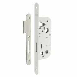 THIRARD - Serrure Encastrable à Clé Pour Porte Intérieure, Pêne Dormant Seul, Fouillot 6x9mm, Bouts Carrés, Blanc, 1 Clé