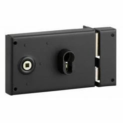 THIRARD Soldes 51 THIRARD - Boitier De Serrure Horizontale En Applique Double Entrée à Fouillot Pour Entrée, Droite, Axe 53mm, 140x88mm, Noir