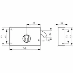 THIRARD - Boitier De Serrure Horizontale En Applique Double Entrée à Crochet Pour Portail, Droite, Axe 60mm, 140x83mm, Zingué 5 THIRARD - Boitier De Serrure Horizontale En Applique Double Entrée à Crochet Pour Portail, Droite, Axe 60mm, 140x83mm, Zingué -THIRARD Soldes 28904264 2