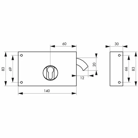 THIRARD - Boitier De Serrure Horizontale En Applique Double Entrée à Crochet Pour Portail, Droite, Axe 60mm, 140x83mm, Zingué 4 THIRARD - Boitier De Serrure Horizontale En Applique Double Entrée à Crochet Pour Portail, Droite, Axe 60mm, 140x83mm, Zingué – Image 2