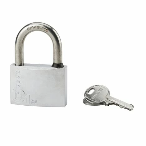 THIRARD - Cadenas à Clé Type 1, Extérieur, Laiton Chromé, 60mm, 2 Clés 3 THIRARD - Cadenas à Clé Type 1, Extérieur, Laiton Chromé, 60mm, 2 Clés