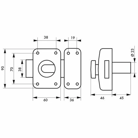 THIRARD - Verrou à Bouton Apache Pour Porte D'entrée, Cylindre 45mm, Acier, 3 Clés, époxy Or 4 THIRARD - Verrou à Bouton Apache Pour Porte D'entrée, Cylindre 45mm, Acier, 3 Clés, époxy Or – Image 2