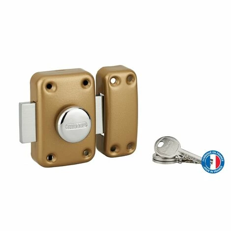 THIRARD - Verrou à Bouton Apache Pour Porte D'entrée, Cylindre 45mm, Acier, 3 Clés, époxy Or 5 THIRARD - Verrou à Bouton Apache Pour Porte D'entrée, Cylindre 45mm, Acier, 3 Clés, époxy Or – Image 3