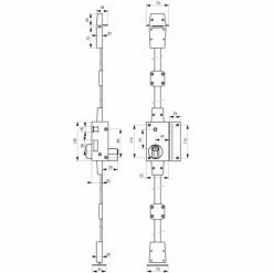 THIRARD - Serrure En Applique Targa à Fouillot Pour Porte D'entrée, Droite, 3 Pts, Cylindre 30x65mm, Axe 45mm, Or, 4 Clés -THIRARD Soldes 28927108 2