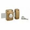 THIRARD - Verrou à Bouton Apache Pour Porte De Garage, Cylindre 40mm, Pêne 160mm, Acier, 3 Clés, époxy Or