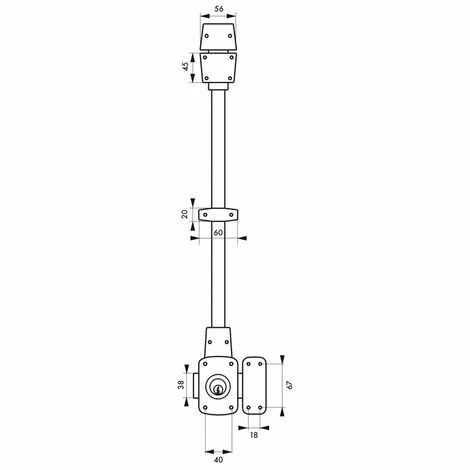 THIRARD - Verrou Double Entrée Mirage 6 Pour Porte D'entrée, Cyl. 45mm, Tringle 2 Pts En Acier, Haut, Droit, 3 Clés, Bronze 4 THIRARD - Verrou Double Entrée Mirage 6 Pour Porte D'entrée, Cyl. 45mm, Tringle 2 Pts En Acier, Haut, Droit, 3 Clés, Bronze – Image 2