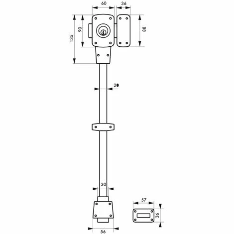 THIRARD - Verrou Double Entrée Mirage 6 Pour Porte D'entrée, Cyl. 45mm, Tringle 2 Pts En Acier, Bas, Droit, 3 Clés, Bronze 4 THIRARD - Verrou Double Entrée Mirage 6 Pour Porte D'entrée, Cyl. 45mm, Tringle 2 Pts En Acier, Bas, Droit, 3 Clés, Bronze – Image 2