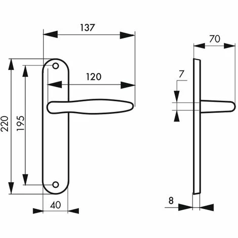 THIRARD - Ensemble De Poignées Pour Porte Intérieure Thalia Sans Trou, Carré 7mm, Entr'axes 195mm, Nickelé Satiné 4 THIRARD - Ensemble De Poignées Pour Porte Intérieure Thalia Sans Trou, Carré 7mm, Entr'axes 195mm, Nickelé Satiné – Image 2