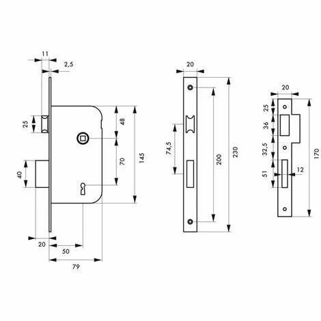 THIRARD - Serrure Encastrable Pêne Dormant Pour Porte De Chambre, Axe 50mm, Bouts Ronds, Noir 4 THIRARD - Serrure Encastrable Pêne Dormant Pour Porte De Chambre, Axe 50mm, Bouts Ronds, Noir – Image 2