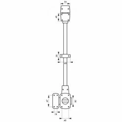 THIRARD - Verrou à Bouton Mirage 6 Pour Porte D'entrée, Cylindre 45mm, Tringle 2 Pts En Acier, Haut, Gauche, 3 Clés, Bronze -THIRARD Soldes 29082136 2