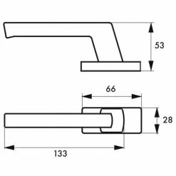 THIRARD - Paire De Béquilles Pour Porte, Carré 7mm Avec Fourreau 7 à 8mm Fourni, Laqué Blanc -THIRARD Soldes 29084137 2