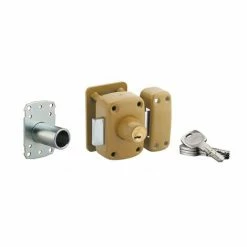 THIRARD - Verrou Double Entrée Transit 2 A2P* Pour Porte D'entrée, Cylindre 45mm, Acier, 4 Clés, époxy Bronze