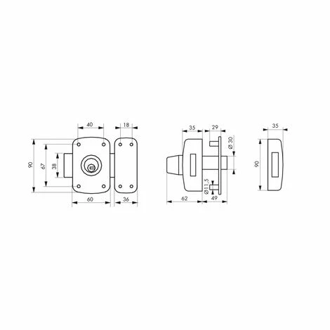 THIRARD - Verrou Double Entrée Transit 2 A2P* Pour Porte D'entrée, Cylindre 45mm, Acier, 4 Clés, époxy Bronze 4 THIRARD - Verrou Double Entrée Transit 2 A2P* Pour Porte D'entrée, Cylindre 45mm, Acier, 4 Clés, époxy Bronze – Image 2