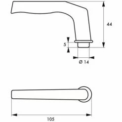 THIRARD - Paire De Béquilles Pour Porte, Carré 6mm, Fourreau Adaptateur 7mm -THIRARD Soldes 29700718 2